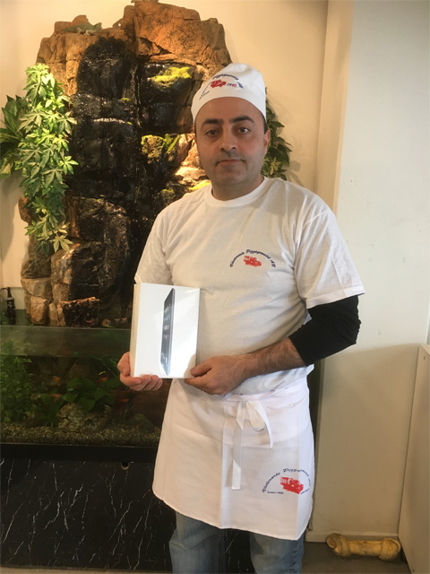 Porto bello pizzeria <br>Vinnare av iPad mini med Västerots pizzaost 55+ vid lotteri V12